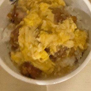 牛丼の残りで卵とじ